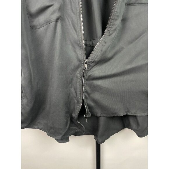 LNA Pirate Black Radar Zip Up Long Sleeve Collared‎ Shirt Size S Broken Zipper - Picture 5 of 10